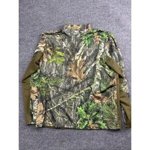 Nomad Pullover Mens Large Camo Mossy Oak Quarter Zip Hunting Performance